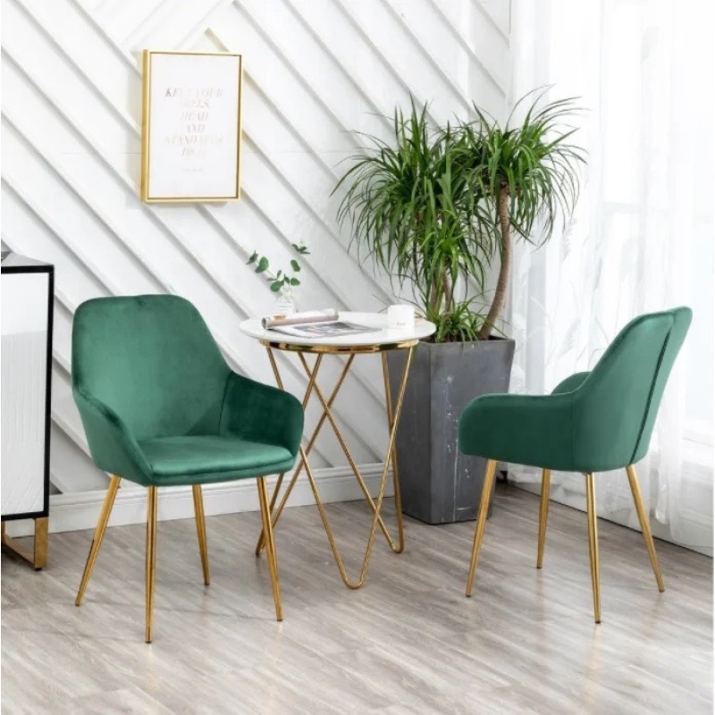 Ghế Ăn LARA Kiểu Sofa Đơn Chân Mạ Vàng - GA46