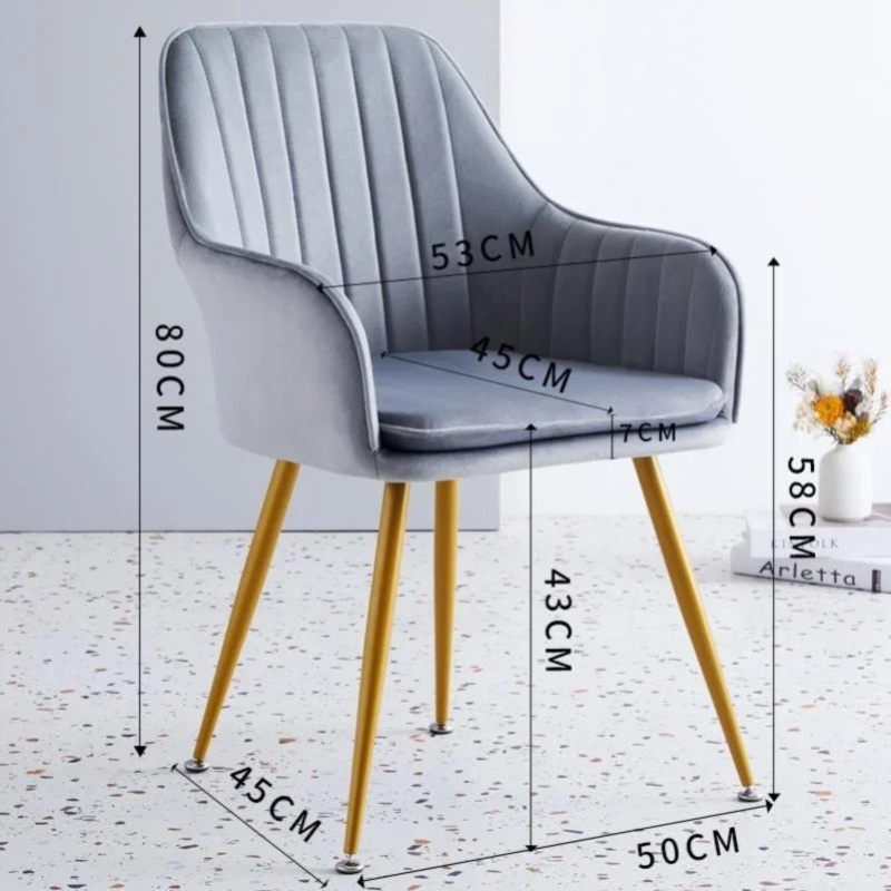 Ghế Ăn LARA Kiểu Sofa Đơn Chân Mạ Vàng - GA46