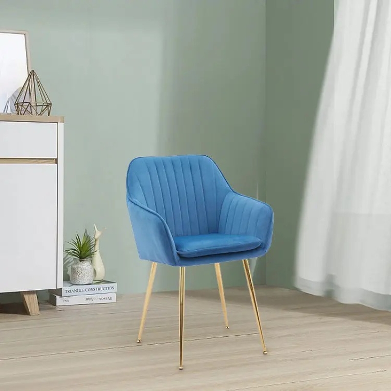Ghế Ăn LARA Kiểu Sofa Đơn Chân Mạ Vàng - GA46