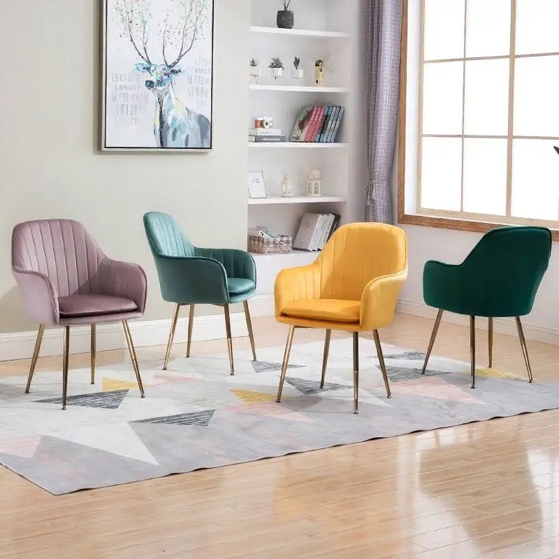 Ghế Ăn LARA Kiểu Sofa Đơn Chân Mạ Vàng - GA46