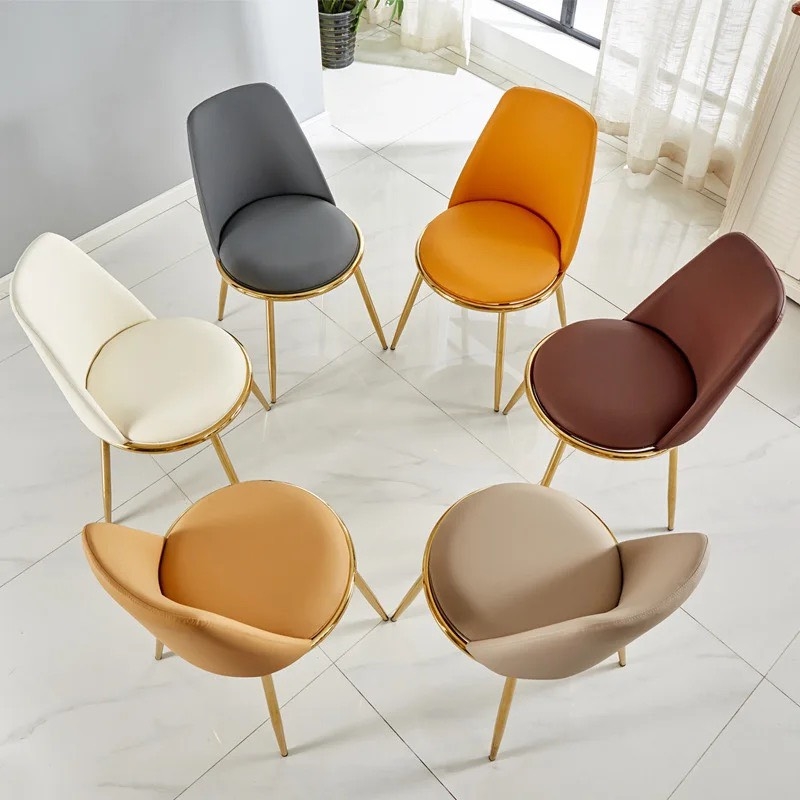 Ghế Ăn AURORA Bọc Nệm Chân Mạ Vàng -  GA50