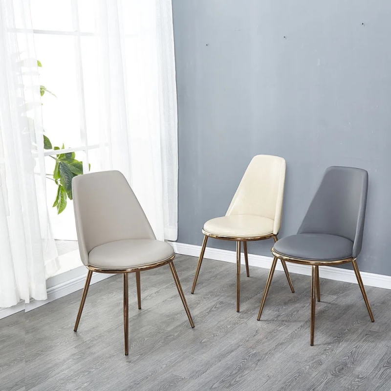 Ghế Ăn AURORA Bọc Nệm Chân Mạ Vàng -  GA50
