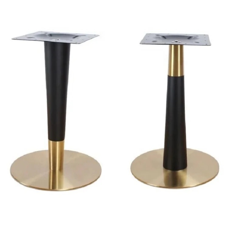 Phụ Kiện Chân Bàn Sắt Tròn Mạ Núm Vàng - PK6