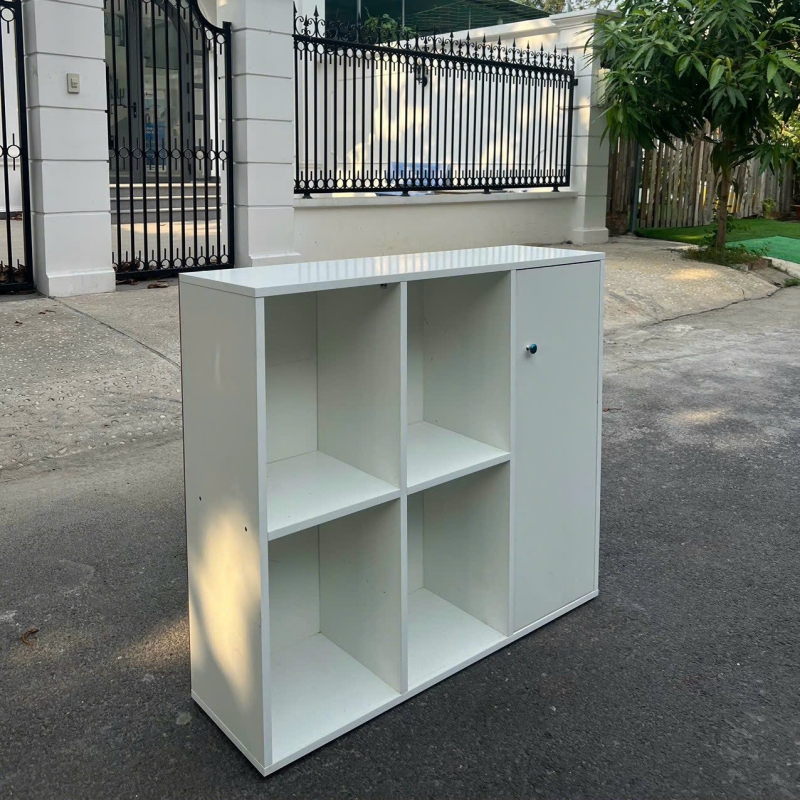  Kệ Giày Dép Gỗ MDF Màu Trắng Tinh - KGD14