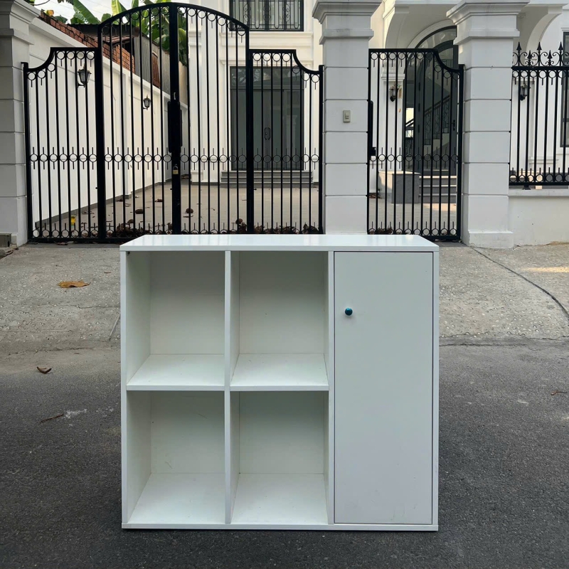  Kệ Giày Dép Gỗ MDF Màu Trắng Tinh - KGD14