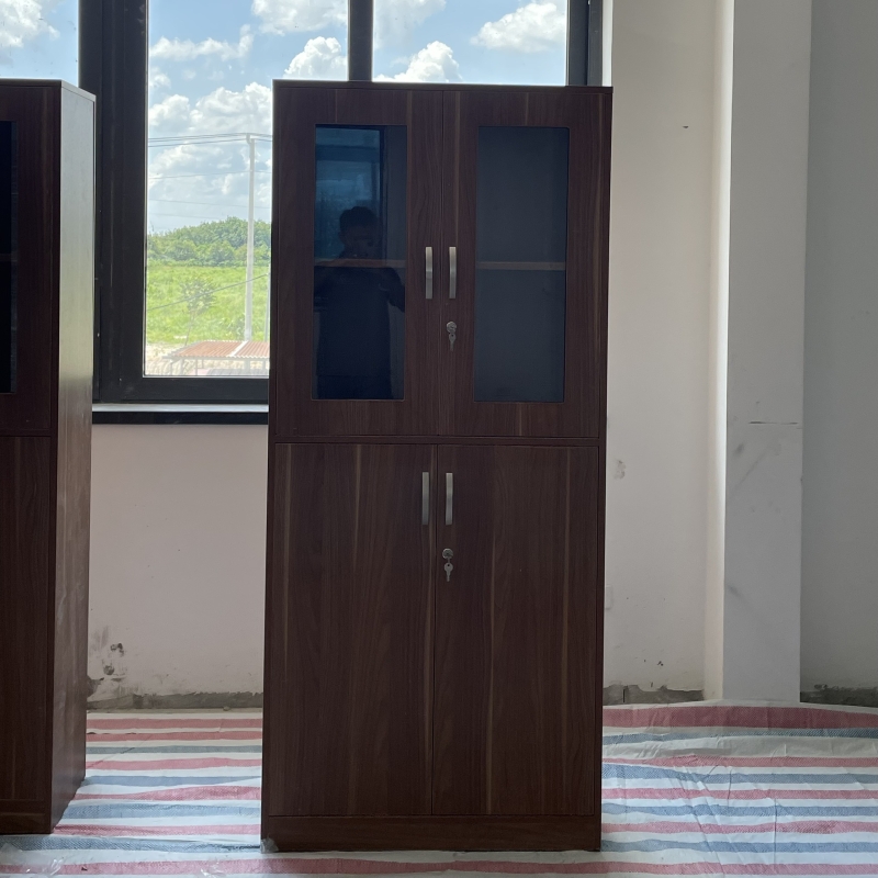Tủ Tài Liệu Gỗ 4 Cánh Kính Tiện Lợi - THS224