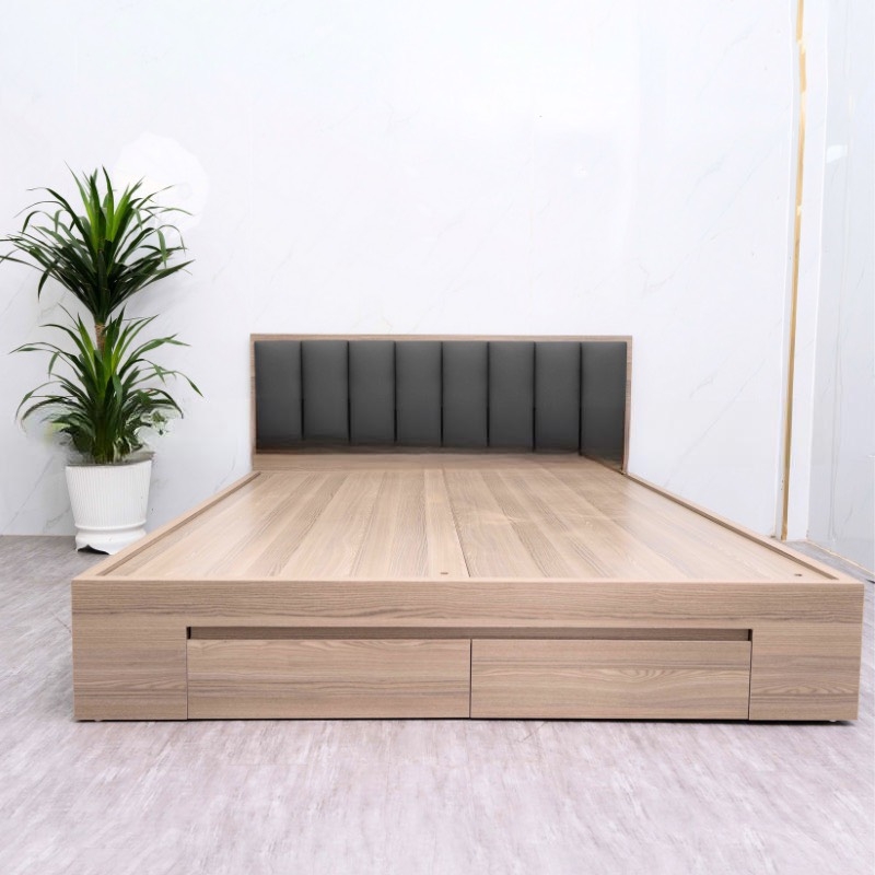 Giường Ngủ Gỗ MDF Có Hộc Kéo Chứa Đồ Tiện Lợi - GN19