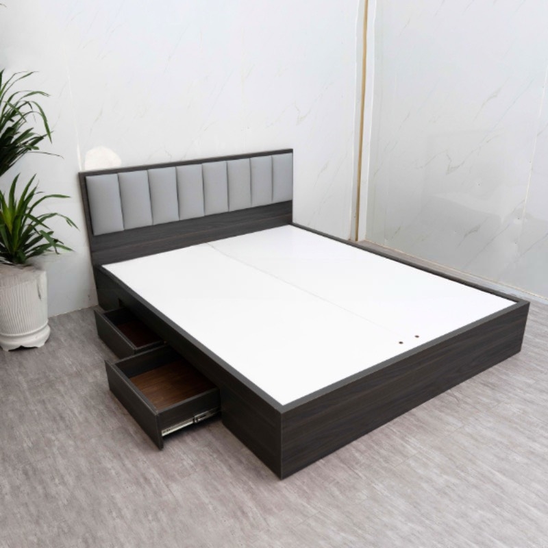 Giường Ngủ Gỗ MDF Có Hộc Kéo Chứa Đồ Tiện Lợi - GN19