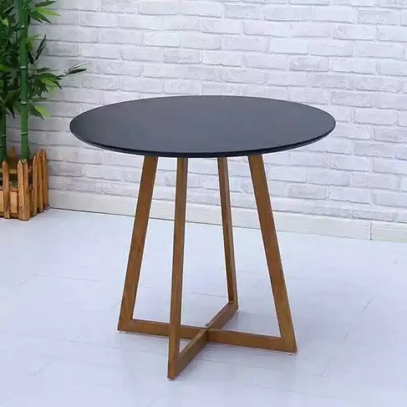 Bàn Cafe Tiếp Khách Mặt Gỗ Chân Sắt - BCF18