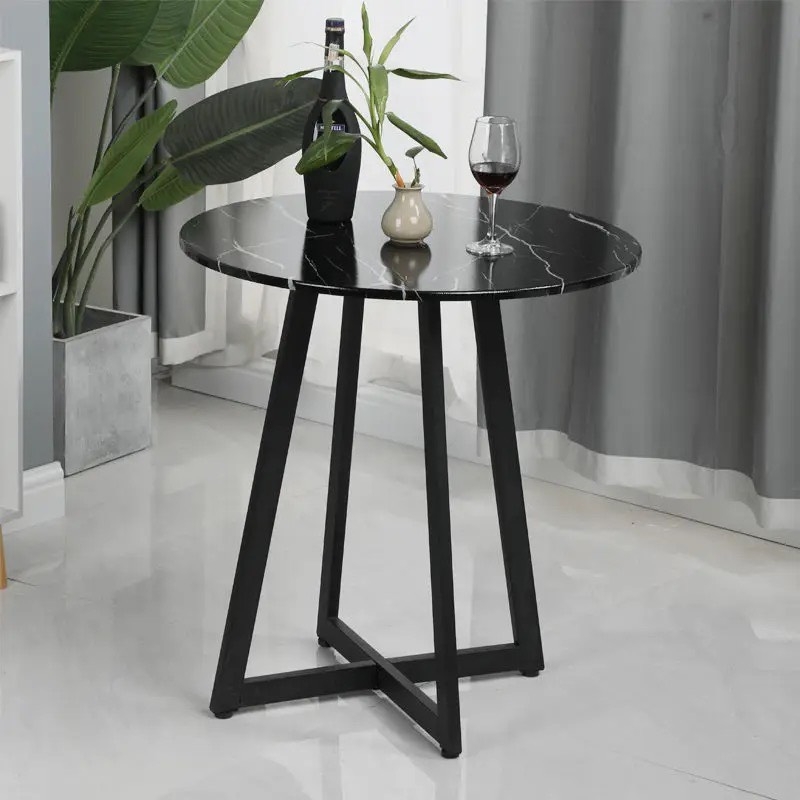 Bàn Cafe Tiếp Khách Mặt Gỗ Chân Sắt - BCF18