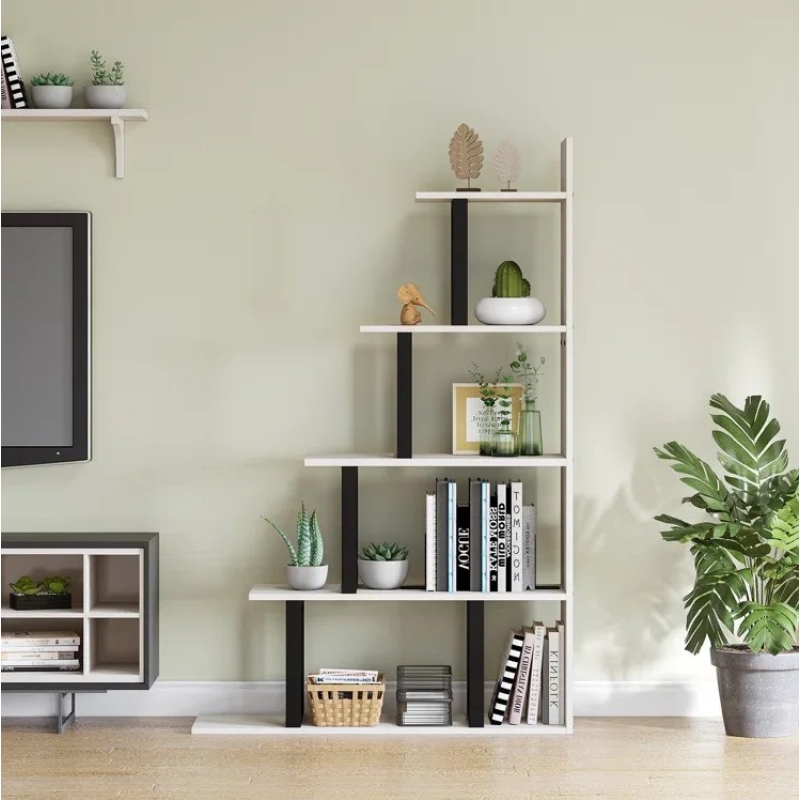 Tủ Tài Liệu Gỗ Kệ Góc Tường Hình Bậc Thang - THS228