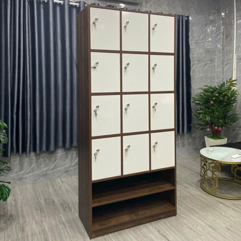 Tủ Locker 12 Ngăn Kệ 2 Ngăn Để Giày - TLK33