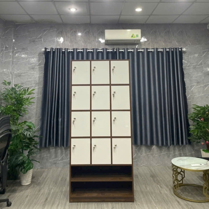 Tủ Locker 12 Ngăn Kệ 2 Ngăn Để Giày - TLK33