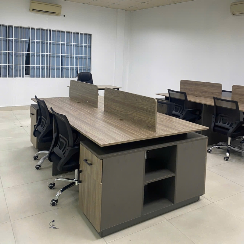 Bàn Cụm Văn Phòng 4 Người Liền Hộc - BC26