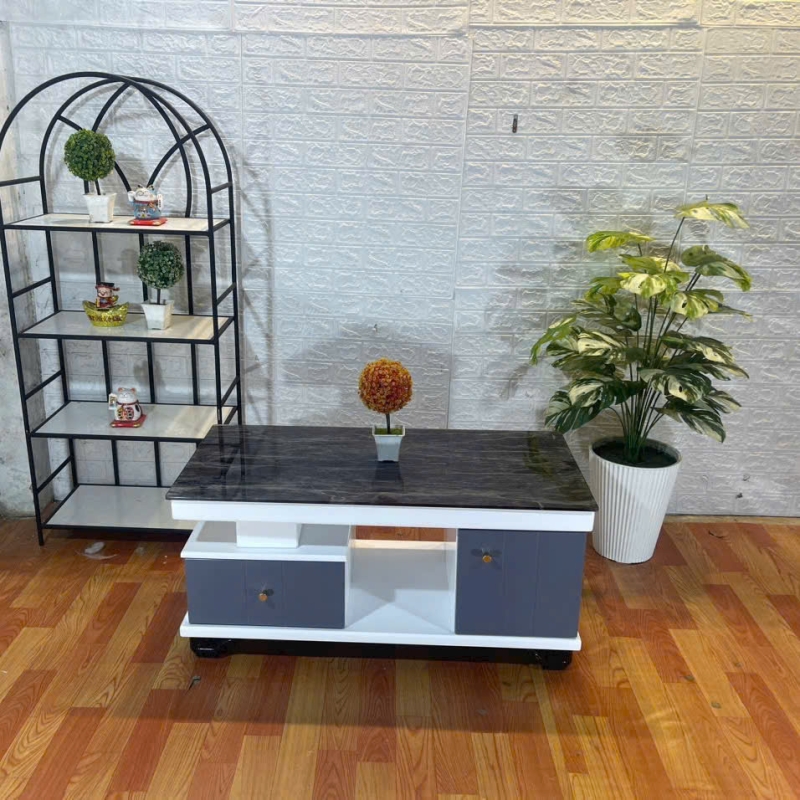 Bàn Trà Sofa Mặt Kính Cường Lực Có Hộc - BT23