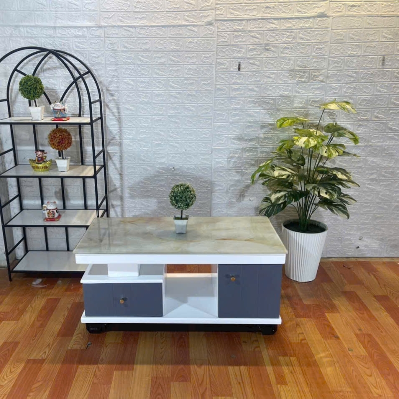 Bàn Trà Sofa Mặt Kính Cường Lực Có Hộc - BT23