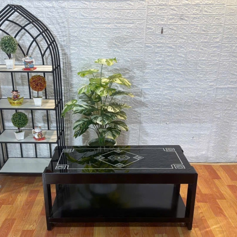 Bàn Trà Sofa Chữ Nhật Mặt Đá 2 Tầng - BT24