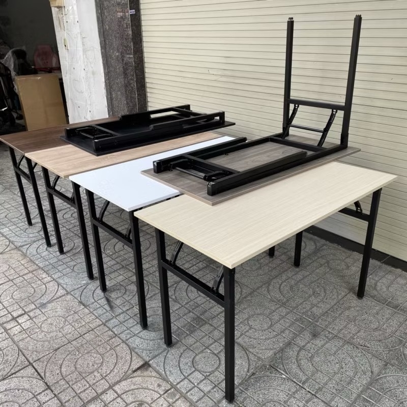 Bàn Làm Việc Chân Gấp Trắng - BLV13